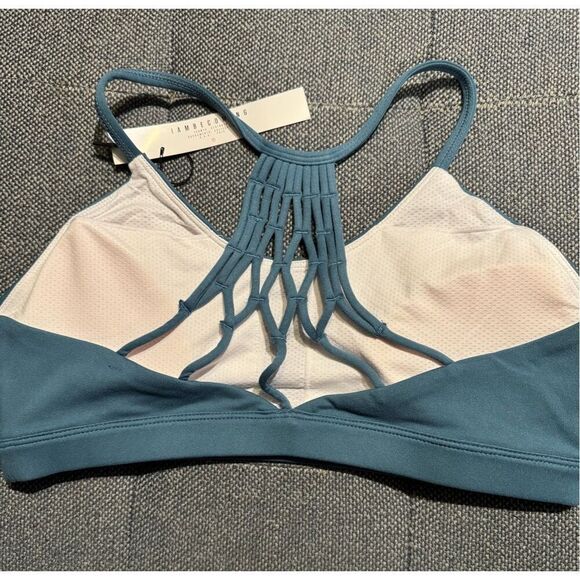 IAB MFG NWT 'Namaste' Strappy Sports Bra in 'Azure' Blue Medium - Picture 6 of 7